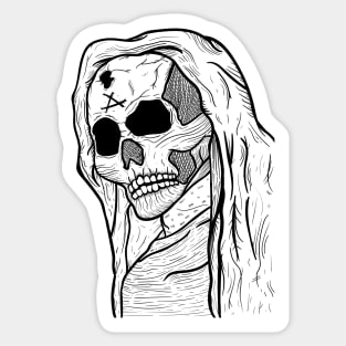 Dark angel skull Sticker